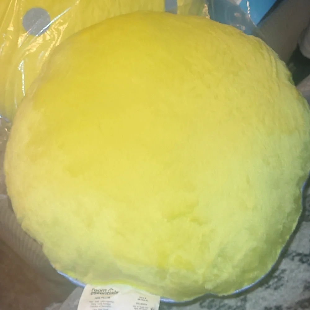 New with tags! Room Essentials Yellow Winking Emoji Round Decorative Pillow